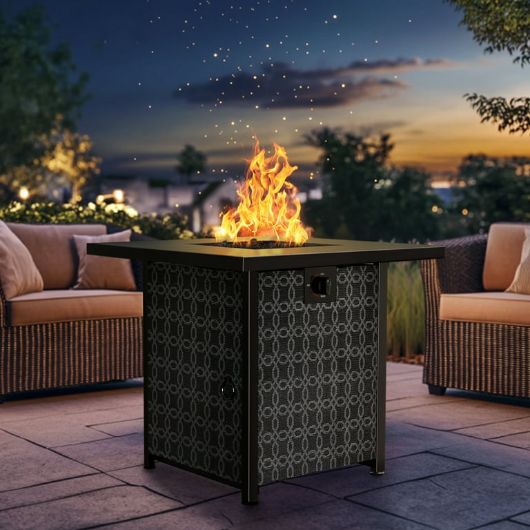 Philergo 28-inch Gas Fire Pit Table with 50,000 BTU Propane Fire