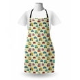 thumbnail image 3 of Cartoon Apron, Toy Trucks Sports Car Bus Auto Pastel Game Traffic Playful, Unisex Kitchen Bib with Adjustable Neck for Cooking Gardening, Adult Size, Cream Multicolor, by Ambesonne, 3 of 4