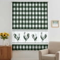 thumbnail image 2 of Farmhouse Green Plaid Sheer Curtains 45 Inches Long, Vintage Country Cock Checkered Light Filering Curtains, Breathable Simi Curtain Privacy Drapes for Kitchen Bathroom Small Window Treatment, 2 of 9