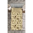 thumbnail image 3 of Ambesonne Polka Dots Quilted Bedspread Set 2 Pcs, Brown Coffee Cups, Twin Size, Cream and Brown, 3 of 3