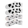 thumbnail image 2 of EeaseMX 2 pares de calcetines delicados de vacas de dibujos animados, calcetines peludos para mujer, calcetines de felpa de tubo, 2 of 8