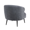 thumbnail image 4 of Luxury Accent Chair Featuring Dark Gray Boucle Fabric And 20 In Seat Depth For Living Room With High Foam Cushions Metal Legs, 4 of 5