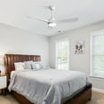 thumbnail image 3 of Sofucor 52 Inch White Ceiling Fans with Lights Remote Control, White Outdoor Ceiling Fan with Light Airflow 6000CFM 3 CCT Dimmable 3-Timer ABS 3 Blades, 3 of 11