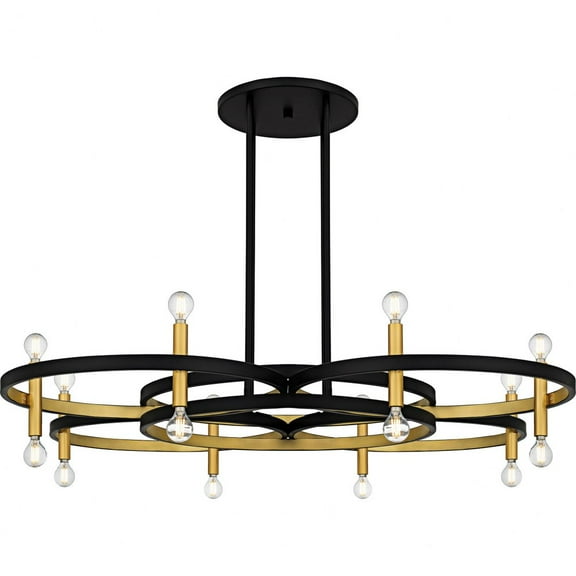 WID5050MBK Quoizel Lighting Winsland - 16 Light Chandelier-9.75 Inch Tall and 50 Inch Wide