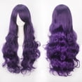thumbnail image 4 of Pelucas sintéticas de pelo rosa, pelo suave de seda a granel, volumen de aire, alta temperatura, pelo largo y rizado, pelo de onda grande, peluca recta para Cosplay, 4 of 4