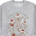 thumbnail image 3 of Disney's Winnie The Pooh Men's Christmas Crew Fleece Sweatshirt Color: Heather Gray Size: XL, 3 of 5