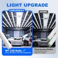 thumbnail image 4 of CNSUNWAY 8FT T8 LED Tube Lights, 50W 6000K Cool 5400LM, Single Pin FA8 LED Bulbs Ballast Bypass, Frosted Cover, 4-Pack, 4 of 7