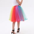 thumbnail image 4 of Jupes pour Femmes Longueur Genou Longue Adulte Tutu Superposée Courte Jupe de Bal de Promo Midi Jupe en Raphia Jupe de Table Mini Grande Taille Plissée Écolière Jupe à Volants Froncée pour Maison Mobile Blanc G, 4 of 5