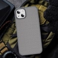 thumbnail image 5 of Allytechgroup Slim Carbon Fiber Texture Phone Case for Apple iPhone 13, Shockproof Soft TPU Bumper, Raised Edge Camera and Screen Protection, Lightweight Anti-Slip Cover, Gray, 5 of 8