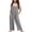 Grey, variant on MNordicNest Girls Summer Sleeveless Wide Leg Jumpsuit Casual Solid Color Romper With Pockets Loose Fit Overalls For Toddler Kids Versatile Dailywear