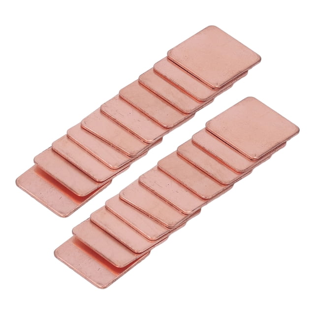 Hoja De Disipador De Calor De Cobre Para CPU, 20 Piezas Tarjeta Gráfica Para Computadora Portátil Calce Del Disipador De Calor De CPU Calce Del Disipador De Calor De Cobre Rojo