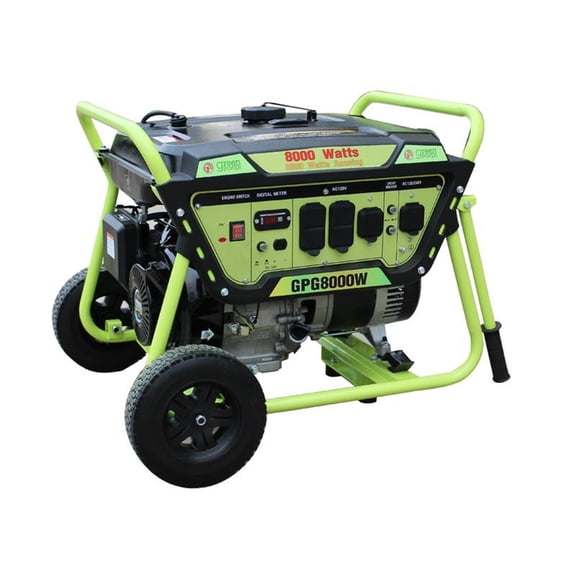 Green-Power America Portable Gas Generator - 2300W Recoil Start - Backup Power for Home, Camping & Jobsite-Engine Power:8000 Watts of starting power and 6500 Watts of running power - with 420cc 15HP L