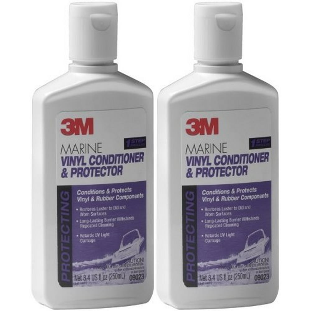 3M 09023 8.4 oz. Marine Vinyl Cleaner, Conditioner, Protector, 2 Pack