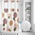 thumbnail image 2 of No Hook Shower Curtain, Abstract Geometric Shower Curtains for Bathroom with See Through Top Window, Farmhouse Vintage Polka Dot Red Brown Waterproof & Washable Bath Curtain Stand Up Stall 36"x72", 2 of 9