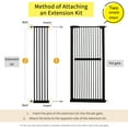 thumbnail image 4 of Lumizone Extra Tall Pet Gate 61.02" High Pressure Mounted 12.60" Wide Extension kit 1.37" Gap for Cat Dog Stairs Doorway Hallway No Drilling No Climb Auto-Close (Black, 12.60"/32cm), 4 of 5