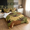 thumbnail image 2 of Manfei Jungle Duck Animal Twin Bedding, Mid Century Camouflage Bedding Comforter Set, Woodland Green, Reversible, 7pcs, 2 of 6
