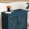 thumbnail image 2 of HLR 31.49" Accent Cabinet, 2 Doors Sideboards and Buffets Cabinet Buffet Cabinet with Storage for Living Room, Blue, 2 of 8