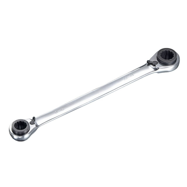 Unique Bargains 4 in 1 Reversible Ratcheting Wrench, 17-19-22-24mm 12 Point Double Box End, 72 Teeth, Metric, CR-V