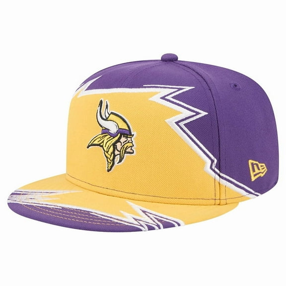 Men's New Era Purple/Gold Minnesota Vikings Break 59FIFTY Fitted Hat
