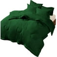 thumbnail image 3 of Luxury 500 TC Egyptian Cotton Comforter | Round Circle Design | 300 GSM | Soft, Breathable | 1 Piece- OverSized King Size ( 98" x 120" ) Inches, 1pc Comforter Only, (Hunter Green), 3 of 4