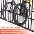 thumbnail image 3 of 10-Bike Heavy-Duty Steel Bike Storage Rack, Double-Sided Freestanding Bicycle Stand for Garage Yard Shop, Outdoor & Indoor Use, Easy Assembly, 3 of 13