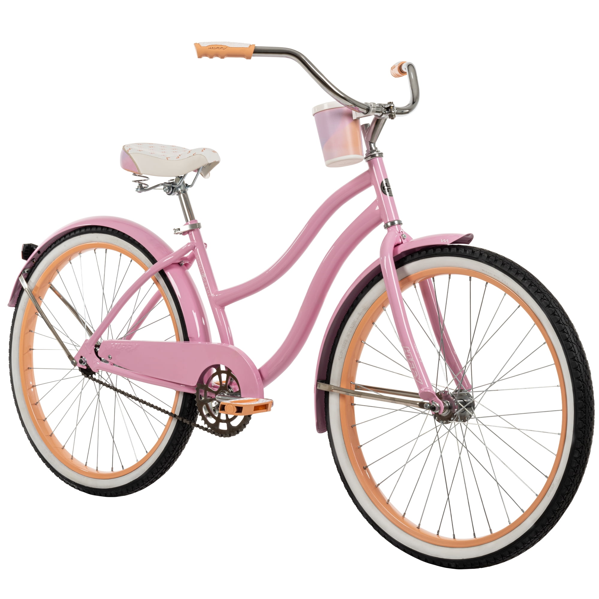 Huffy 26” Good Vibrations Cruiser Bike, Fits Riders 5’0”+, Pink, Adult, Women’s