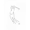 thumbnail image 2 of Mahdavi, Gholam Reza 15x18 Gold Ornate Wood Framed with Double Matting Museum Art Print Titled - Golfer, 2 of 4