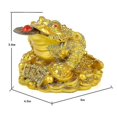 thumbnail image 3 of Auspicioso-feng Shui, sapo, dinero, fortuna, riqueza, rana china, moneda, sapo, decoración para el hogar, oficina, adornos de mesa, regalos de la suerte, 3 of 3