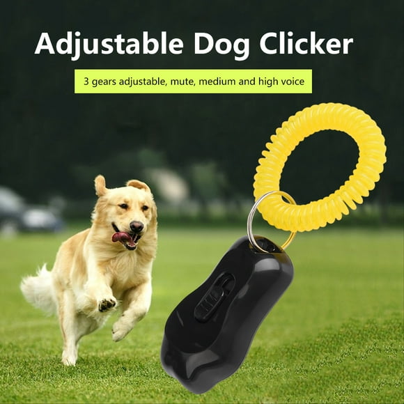 Cergrey Dog Clicker Wrist Strap, Pet Training Clicker, Adjustable 3 Gears Pet Dog Training Clicker Paw Shaped with Wrist Strap for Cats Birds
