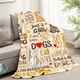 thumbnail image 6 of Dog Mom Gifts for Women, Dog Mom Throw Blanket 50x60 Inch Gifts for Dog Lovers, Just A Girl Who Loves Dogs, Gifts for Dog Moms, Gifts for Dog Owners for Christmas Thanksigiving, 6 of 6