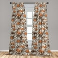 thumbnail image 2 of Sunflowers Window Curtains, Retro Pattern of Summer Flowers Field Scene with Delicate Petals, Lightweight Decor 2-Panel Set with Rod Pocket, Pair of - 28"x63", Pale Vermilion Dark Sepia, by Ambesonne, 2 of 3