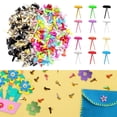 thumbnail image 1 of 400 sujetadores de papel, remaches para scrapbooking, redondos, con puntas, para decoración, alfileres partidos, chinchetas para manualidades, 1 of 8