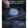 thumbnail image 4 of for iPhone 13 / 14 Case Compatible with MagSafe, Translucent Matte Shockproof Phone Case Cover - Blue, 4 of 7