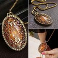 thumbnail image 2 of AYYUFE Women Vintage Amber Hollow Pendant Necklace Sweater Long Chain, 2 of 8