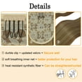 thumbnail image 6 of SAYFUT Long Straight Clip in Ponytail Extension,20/28 Inch Wrap Around Drawstring Pony Tail Hair Extension Synthetic Hairpiece Hair Piece for Women (1B#140-160g), 6 of 8