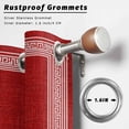 thumbnail image 6 of 1 Panel Outdoor Curtains for Patio Waterproof 54"x95" Red Retro Greek Key Weatherproof Privacy Outsides Curtains, Geometric Greece Ancient Rustic Grommet Thermal Drapes for Cabana Porch Pergola, 6 of 8