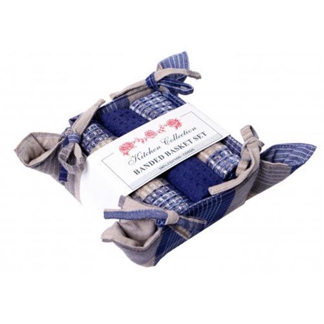 Mr. MJs Trading AG-48222 Ensemble de Paniers à Pain, Bleu Sable