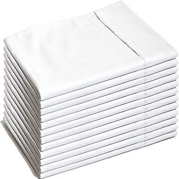 Glarea Microfiber Pillow Cases, White, Standard Queen (Bulk Pack of 12)