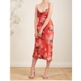 thumbnail image 2 of XXXITICAT Women's Sleeveless Spaghetti Strap Satin Dress Cocktail Beach Evening Party(OR,L), 2 of 4