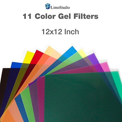 Limostudio 12 X 12 11pcs Color Gel Lighting Filter Transparent Color Film Plastic Sheets For Camera Flash Light Agg2556 Walmart Com Walmart Com