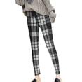 thumbnail image 3 of Gibobby leggings afelpados para mujer Pantalones mujer Elástico de cintura alta Patrón retro Impreso Forro polar Capris Termal Leggings de invierno de longitud completa（Gris， XXL), 3 of 5