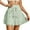 Light Green, variant on HJYCHN Mini Skirts for Women Trouser Skirt with Lace Up Mesh Overlay High Waist Pleated Style with Built-in Shorts Tennis Skirt Light Green L