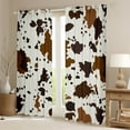 thumbnail image 2 of Manfei Abstract Cattle Hide Blackout Curtains Set of 2 (52x84 Each),Western Rustic Farmhouse Window Curtains,Brown Beige Curtains and Drapes For Teens,Super Cozy Room Decor, 2 of 6