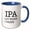Blue/White, variant on 3drose, Ipa Lot When I Drink, 11oz Two-tone Green Mug
