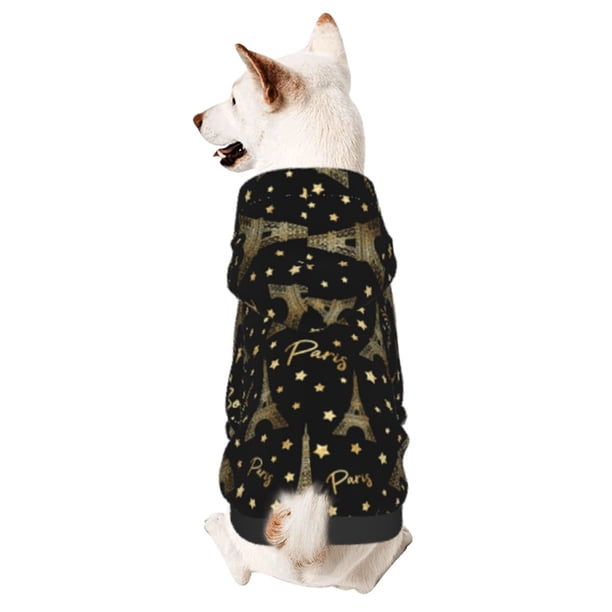 Balery Paris Romantic Sudadera con Capucha para Perros Pequeños – Ropa para Mascotas, Disfraz para Perros y Gatos, Ideal para Fiestas y Cosplay-Medium