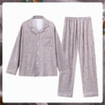 thumbnail image 2 of Ihph7 Long Pajamas for Women Set Button Up Pajamas for Women Heart Pajamas Women Button Up Lounge Sets for Women Sleep Wear Set for Women Button Pajamas for Women Set Blue L, 2 of 4