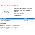 thumbnail image 2 of Valve Cover Gasket Set - Compatible with 2002 - 2005 BMW 525i 2.5L 6-Cylinder 2003 2004, 2 of 2