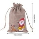 thumbnail image 2 of Bearachild 10 Uds. Bolsa de regalo de lino de Navidad, joyería de Papá Noel, bolsa de regalo de almacenamiento de dulces de Chocolate para niños, Kits de decoración para fiestas No.6 Bearachild HA042679-06, 2 of 6