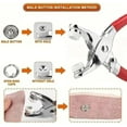 thumbnail image 7 of Sewing Kit with 100PCS Metal Buttons – Manual Pliers Tool Included, 9.5mm Metal Snap Button Kit Storage Box with Fastener Pliers Press Tool for DIY Crafts Sewing Fabric Clothes(Hollow(100pcs)), 7 of 7