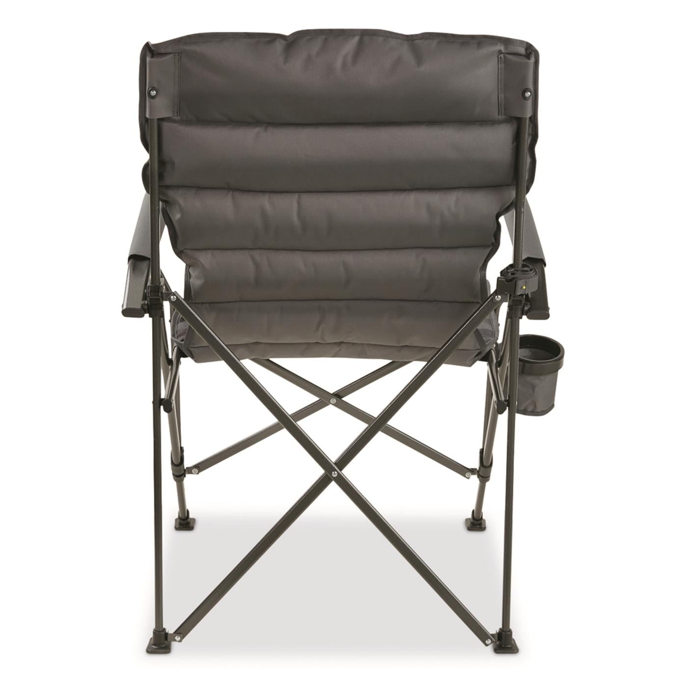 Guide Gear Oversized XL Comfort Padded Mammoth Camping Chair, 500-lb. Capacity Gray Plaid